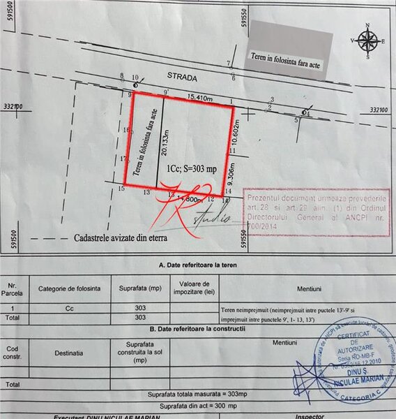 Andronache, vanzare teren ideal vila.